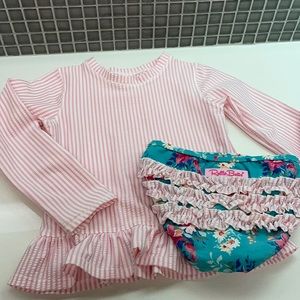 Ruffle Butts long sleeve bathing suit